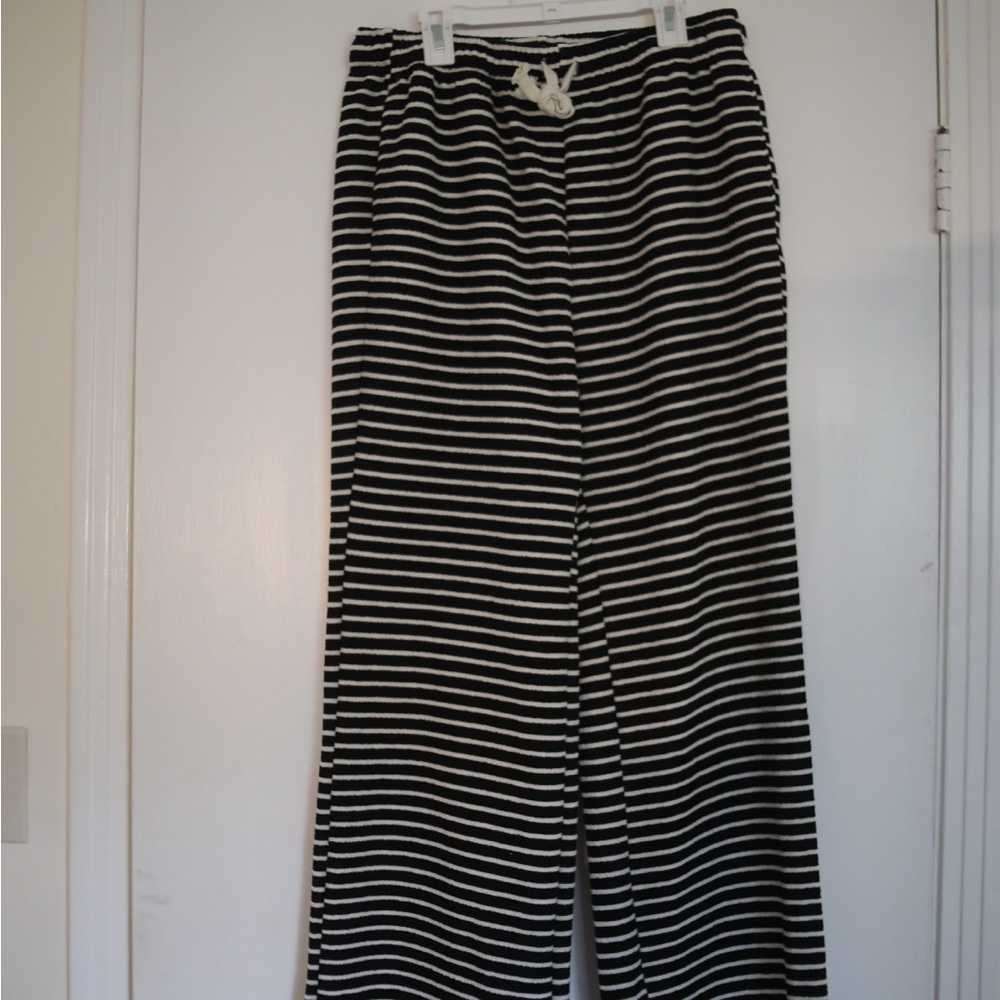 Black and White Striped Pants